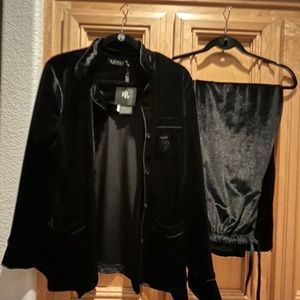 Ralph Lauren Black velvet pj set